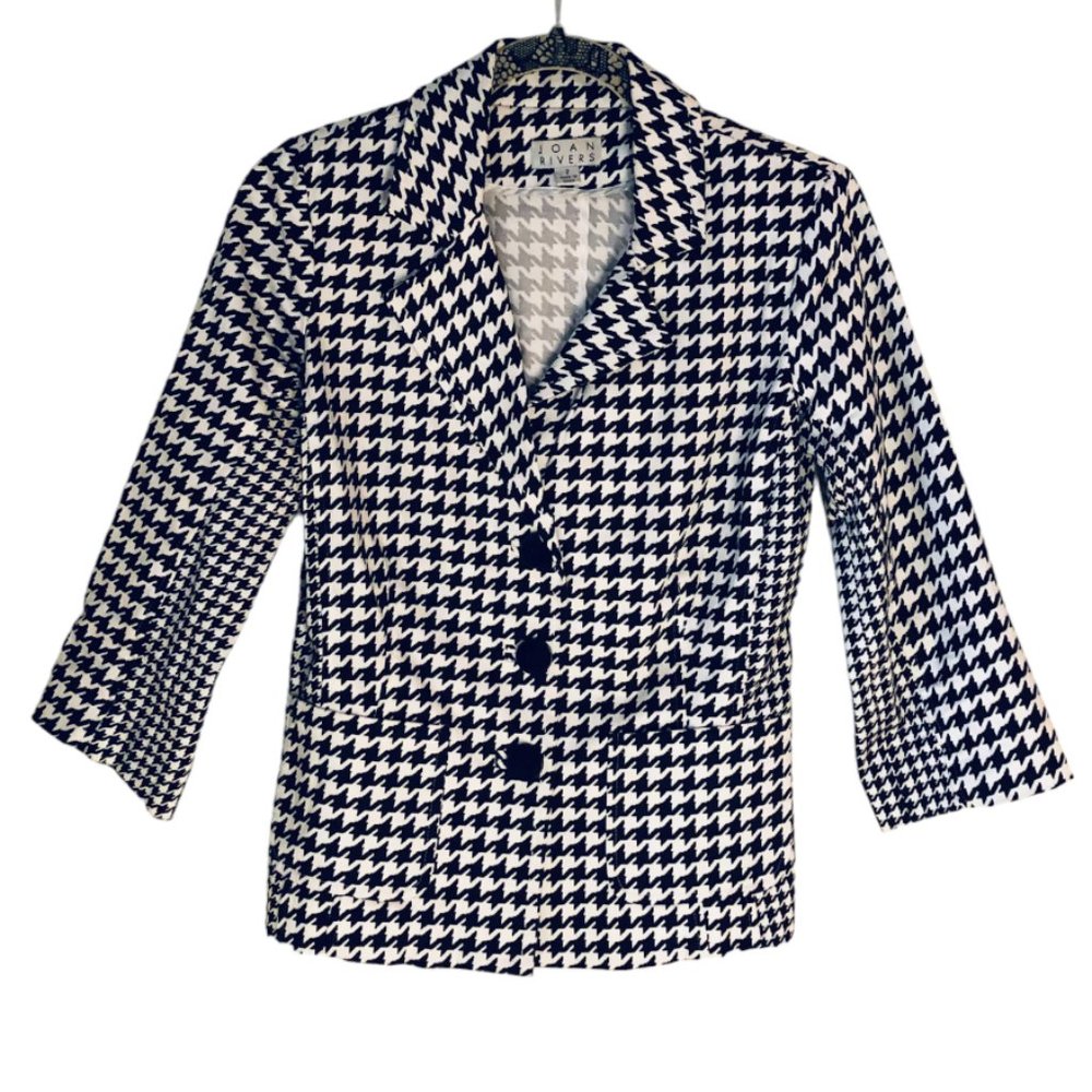 Joan Rivers Houndstooth blazer-black & white size 2